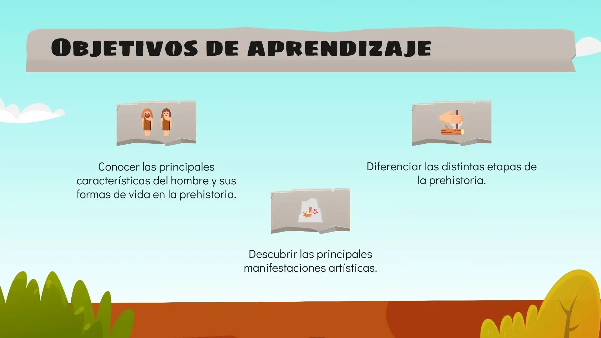 Plantilla PowerPoint de la Prehistoria