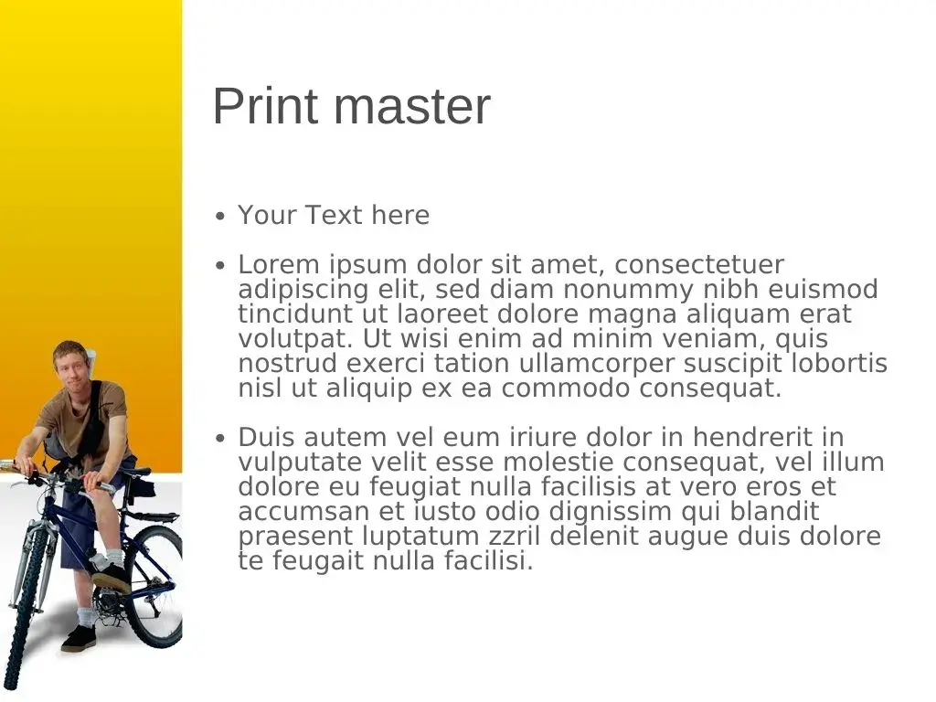 Plantilla PowerPoint de Hombre con Bicicleta