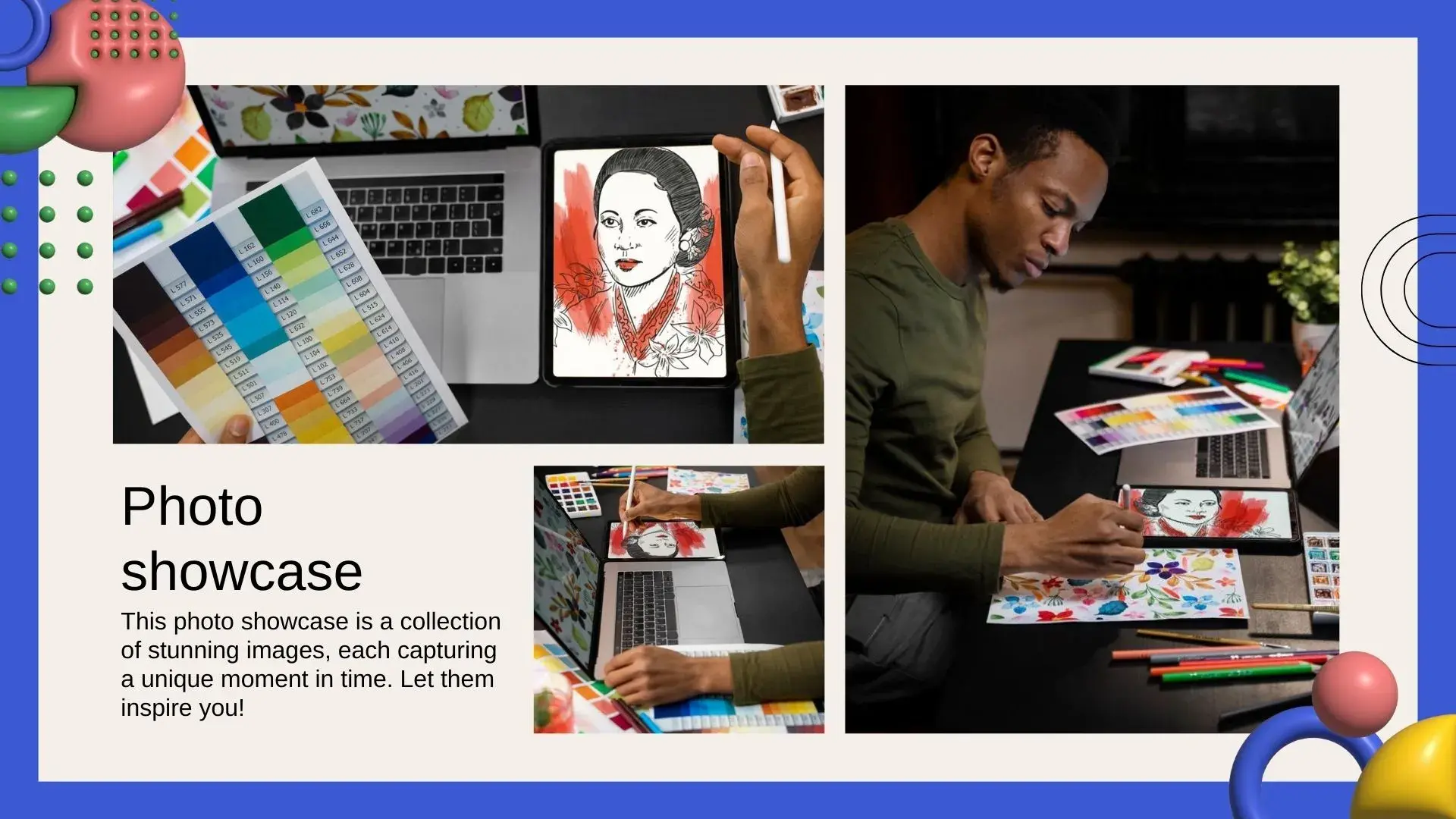 Plantilla PowerPoint de Portafolio con Efectos 3D