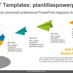 Diagrama de PowerPoint de Papel de Avión