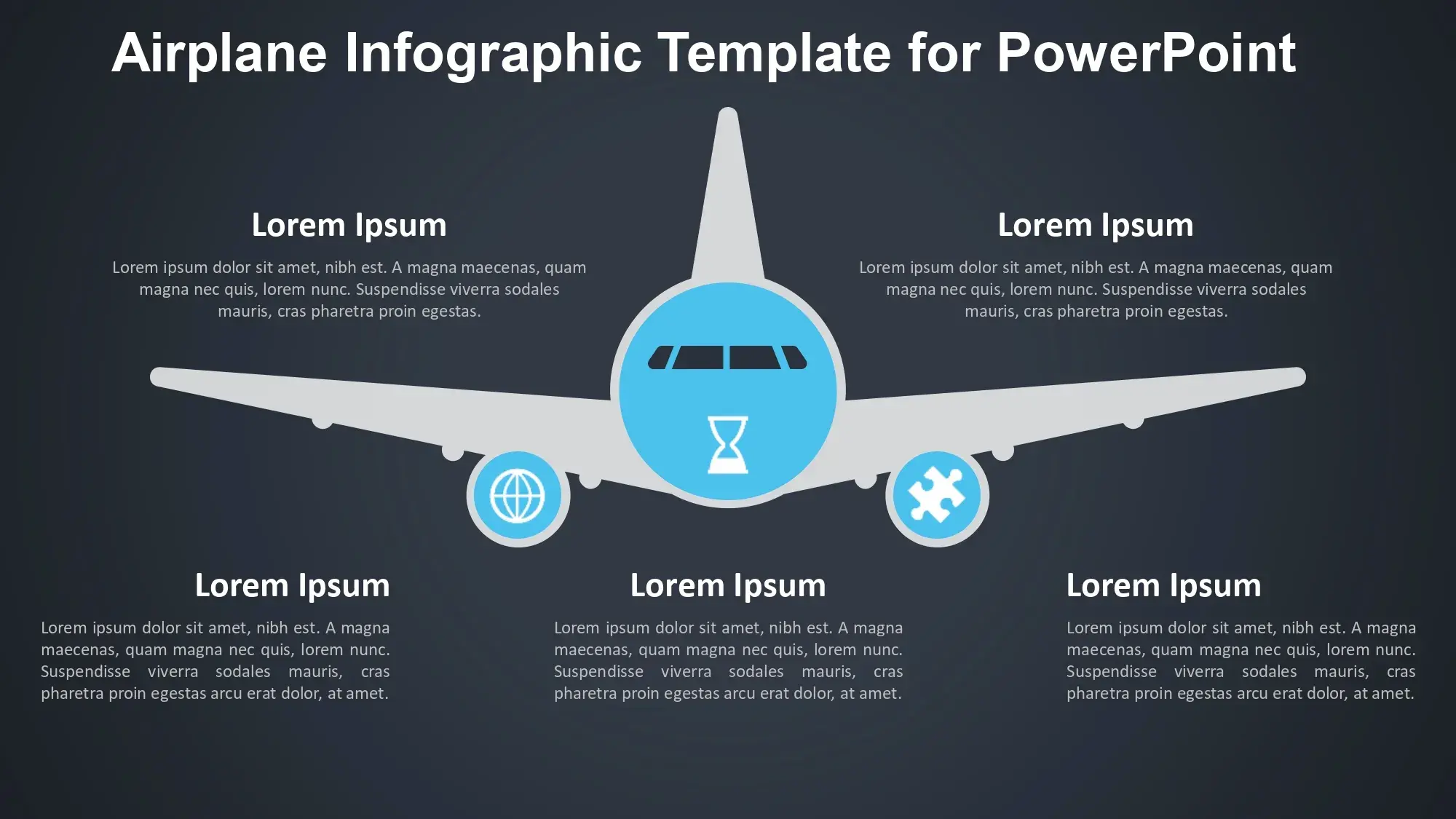 Plantilla Infográfica de Avión para PowerPoint