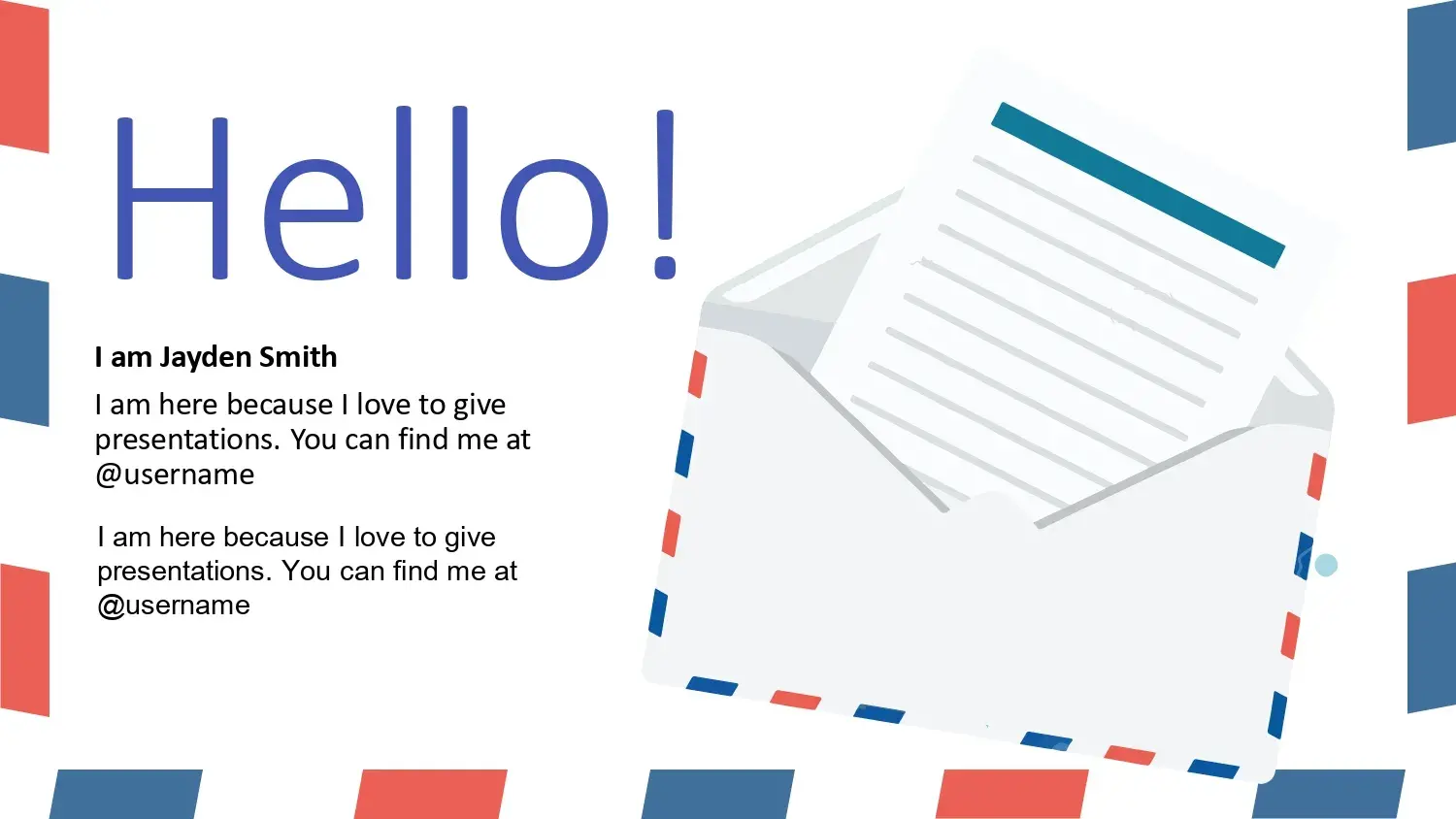Plantilla PowerPoint Estilo Carta