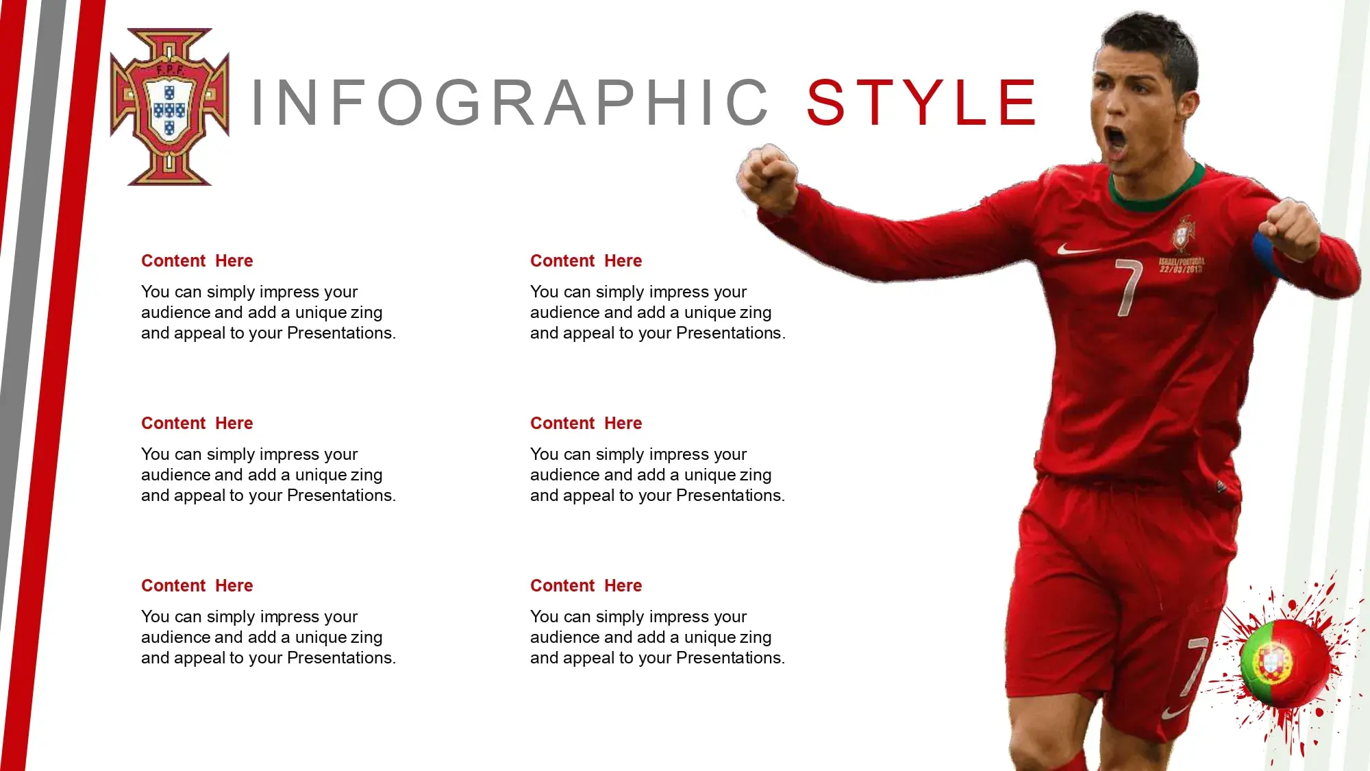 Plantilla PowerPoint de Cristiano Ronaldo