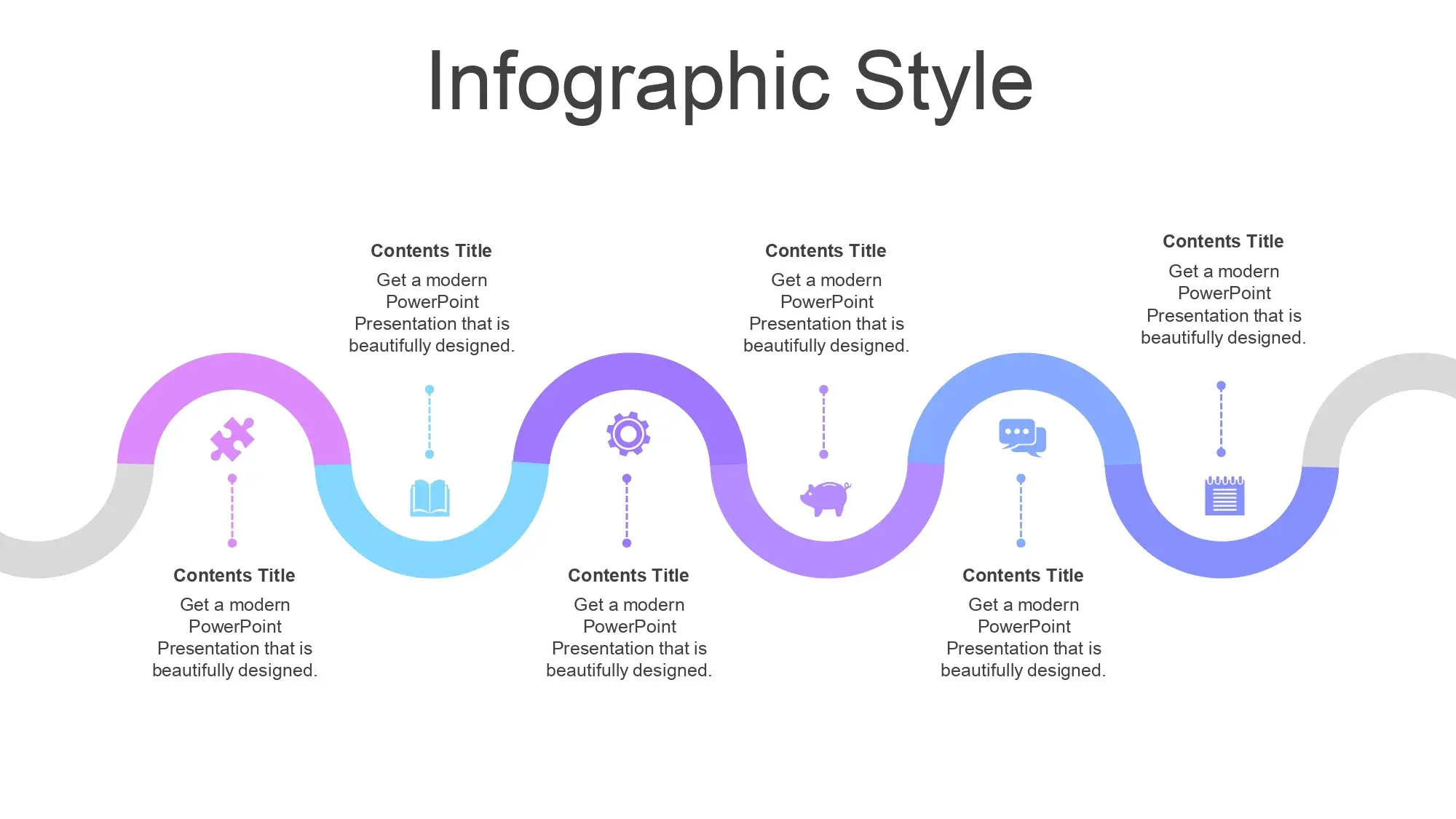 Plantillas de PowerPoint con Ondas de Colores Abstractos