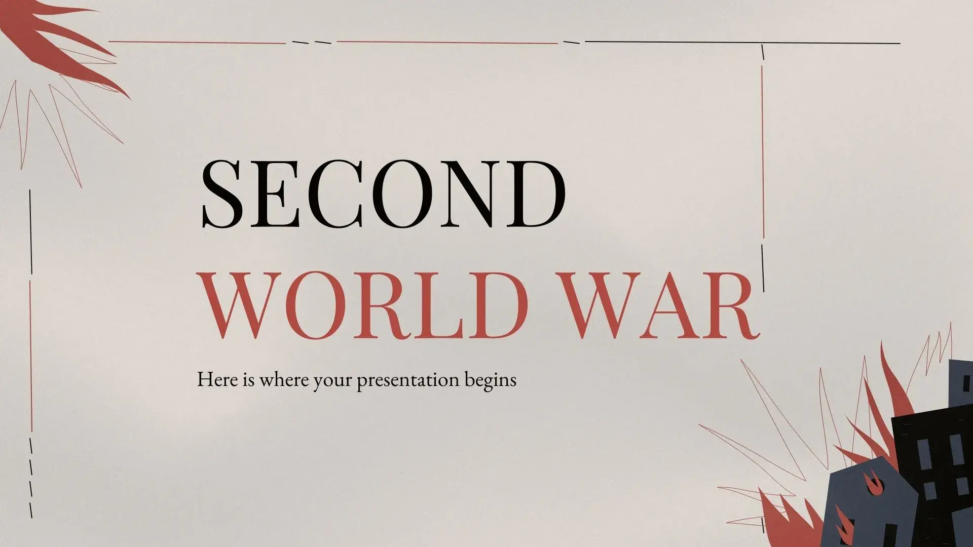 Segunda Guerra Mundial Plantilla PowerPoint