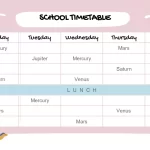 Horario de Clases Estilo Kawai