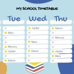 Horario de Clases Estilo Kawai
