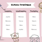 Horario de Clases Estilo Kawai