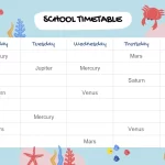 Horario de Clases Estilo Kawai