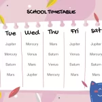 Horario de Clases Estilo Kawai