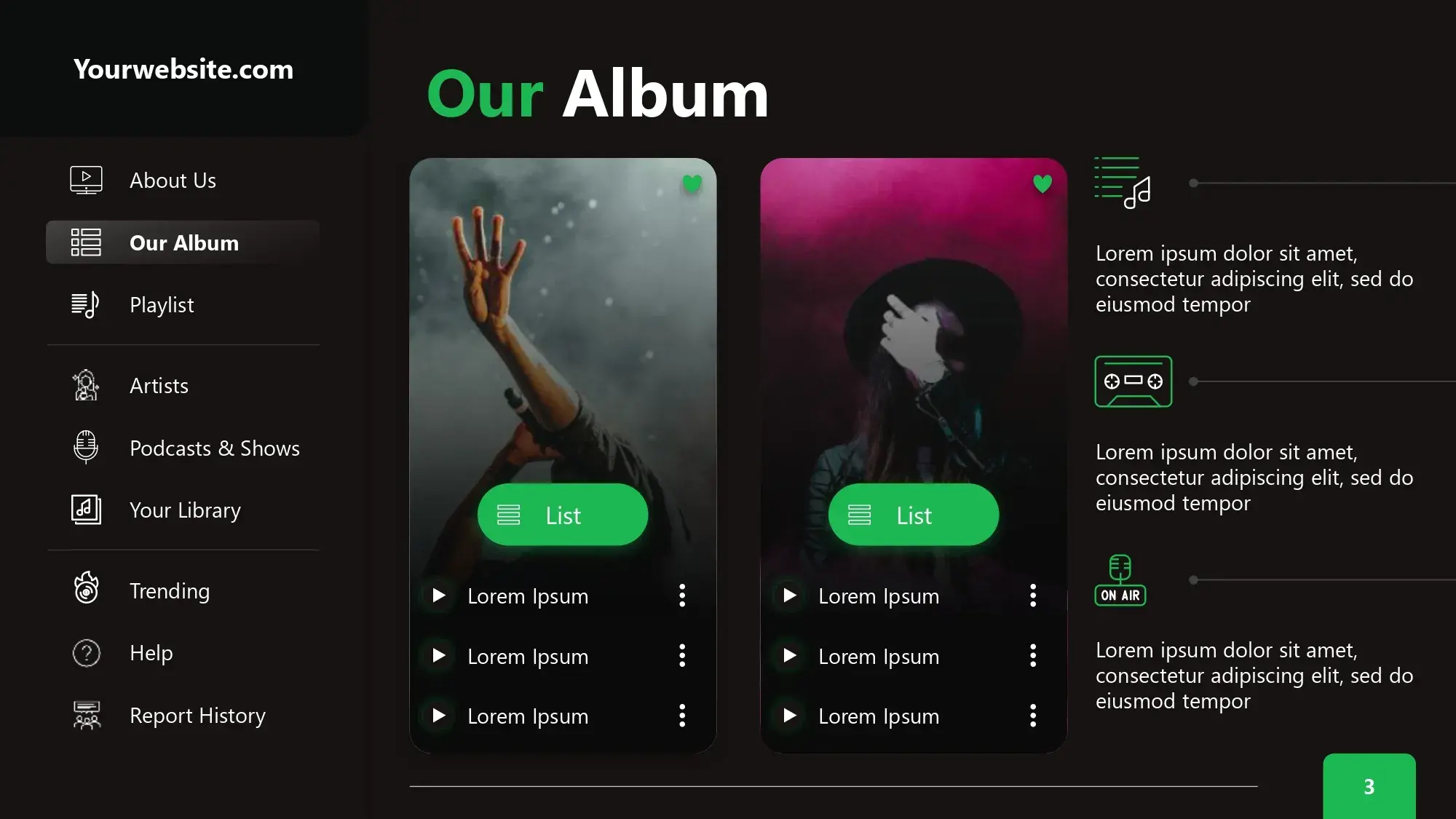 Plantillas PowerPoint de Spotify