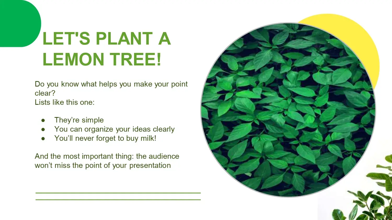 Plantillas PowerPoint sobre Plantas de Limón