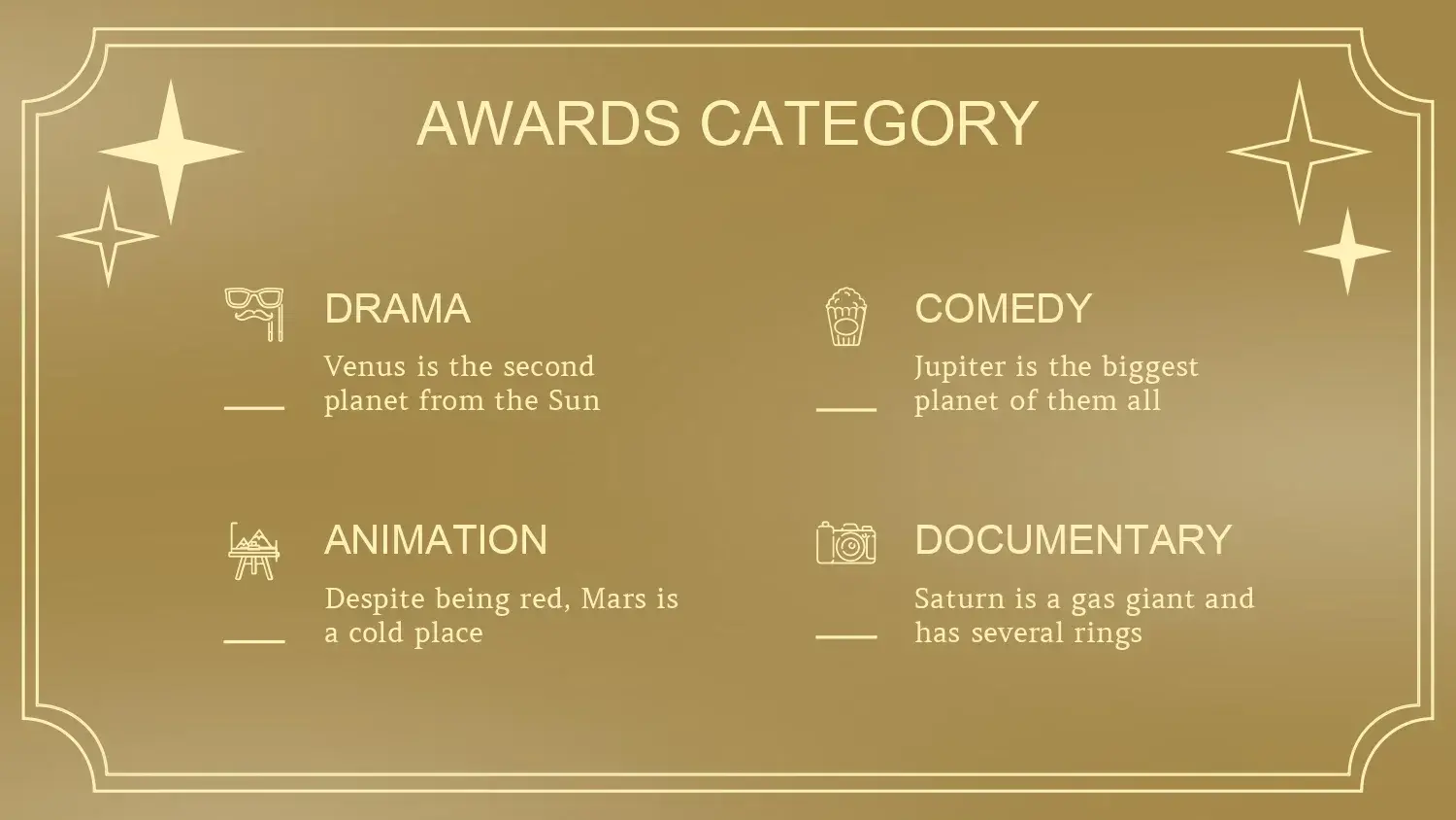 Plantillas PowerPoint sobre Premios Oscar