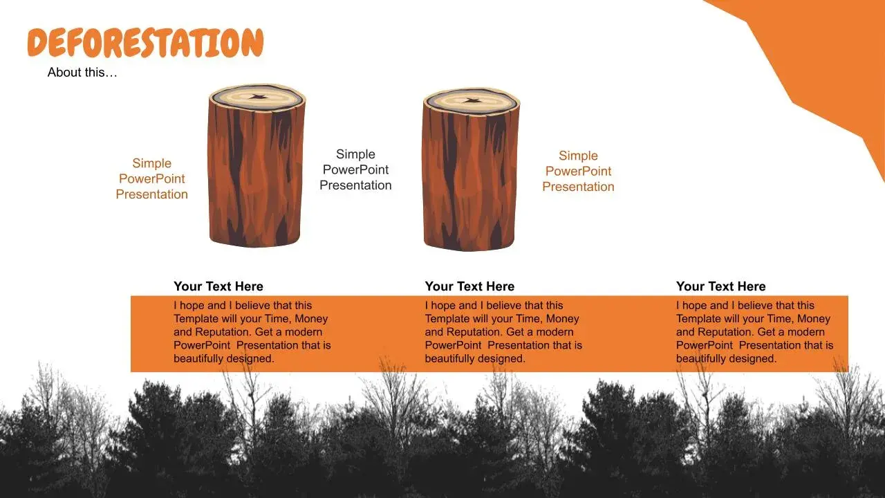 Plantilla PowerPoint sobre la Deforestación