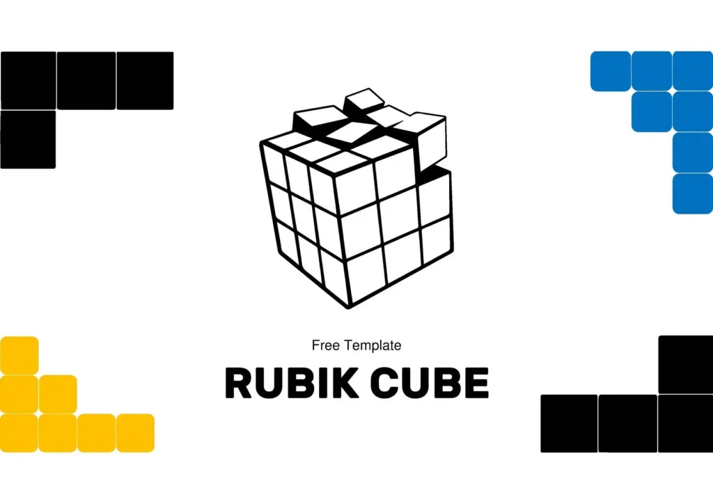 Plantilla PowerPoint del Cubo de Rubik