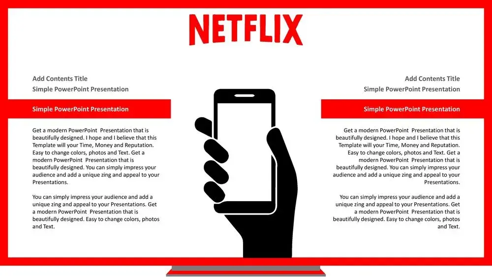 Plantilla PowerPoint Animada de Netflix