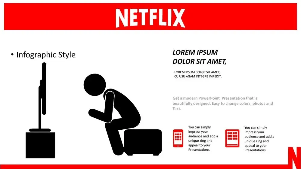 Plantilla PowerPoint Animada de Netflix