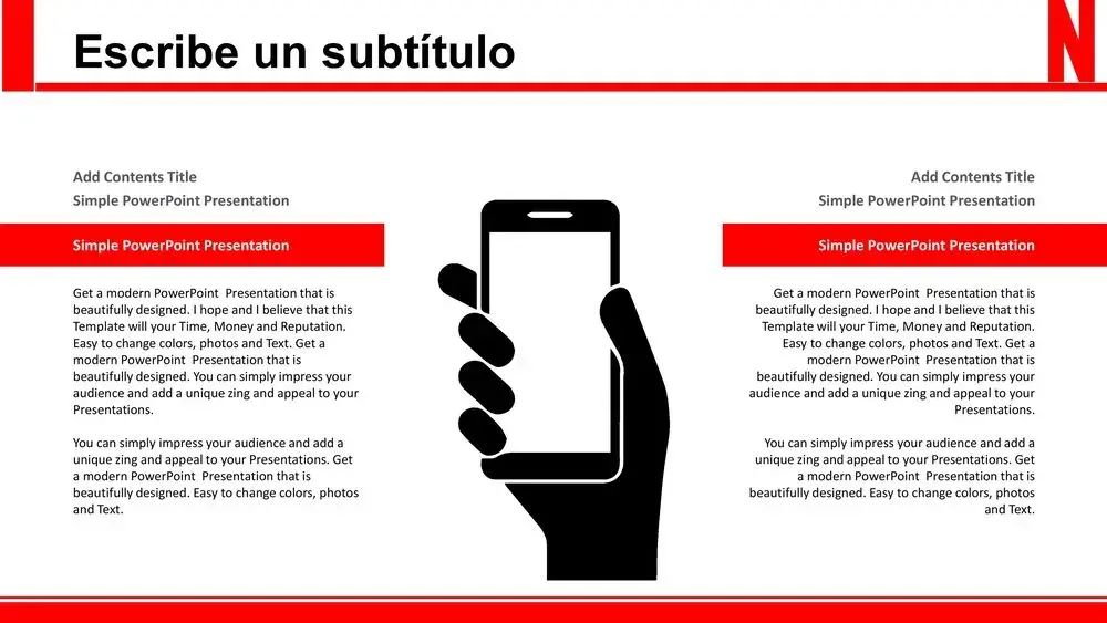 Plantilla PowerPoint Animada de Netflix