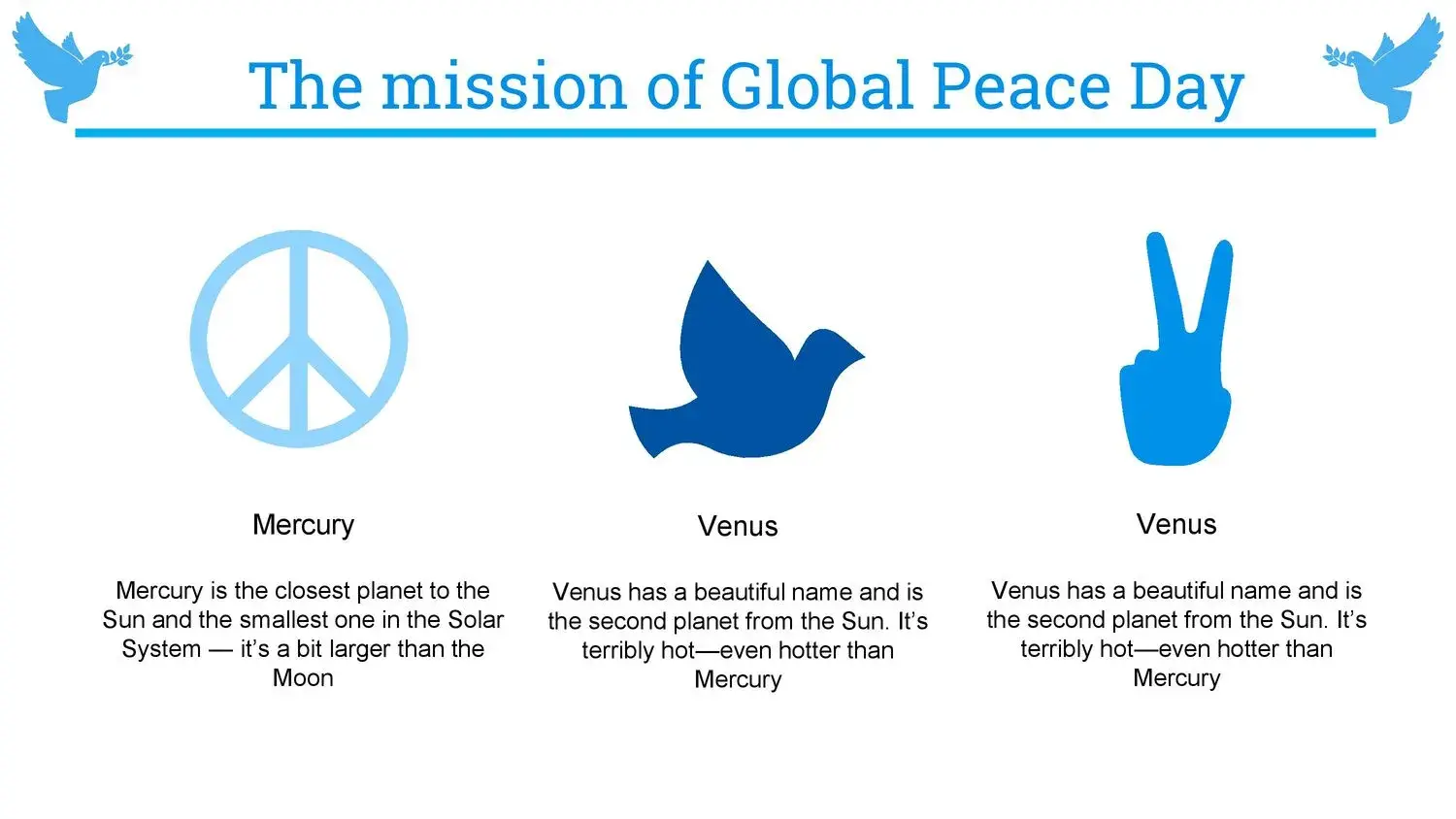 Plantilla PowerPoint acerca de la Paz