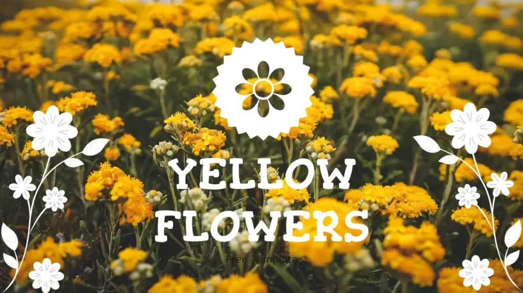 Plantilla PowerPoint de Flores Amarillas
