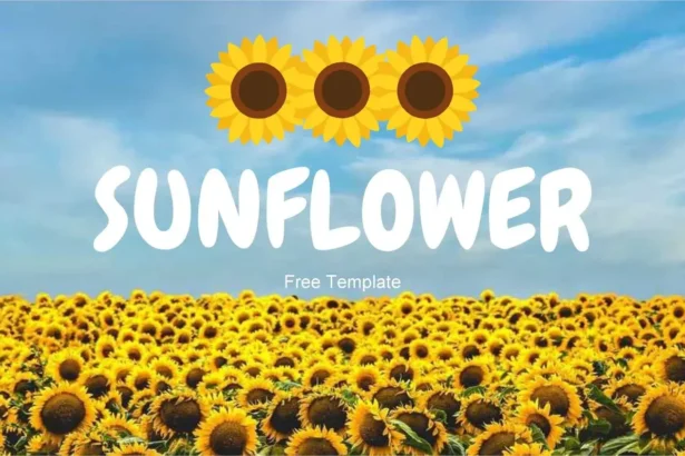 Plantilla PowerPoint de Girasoles