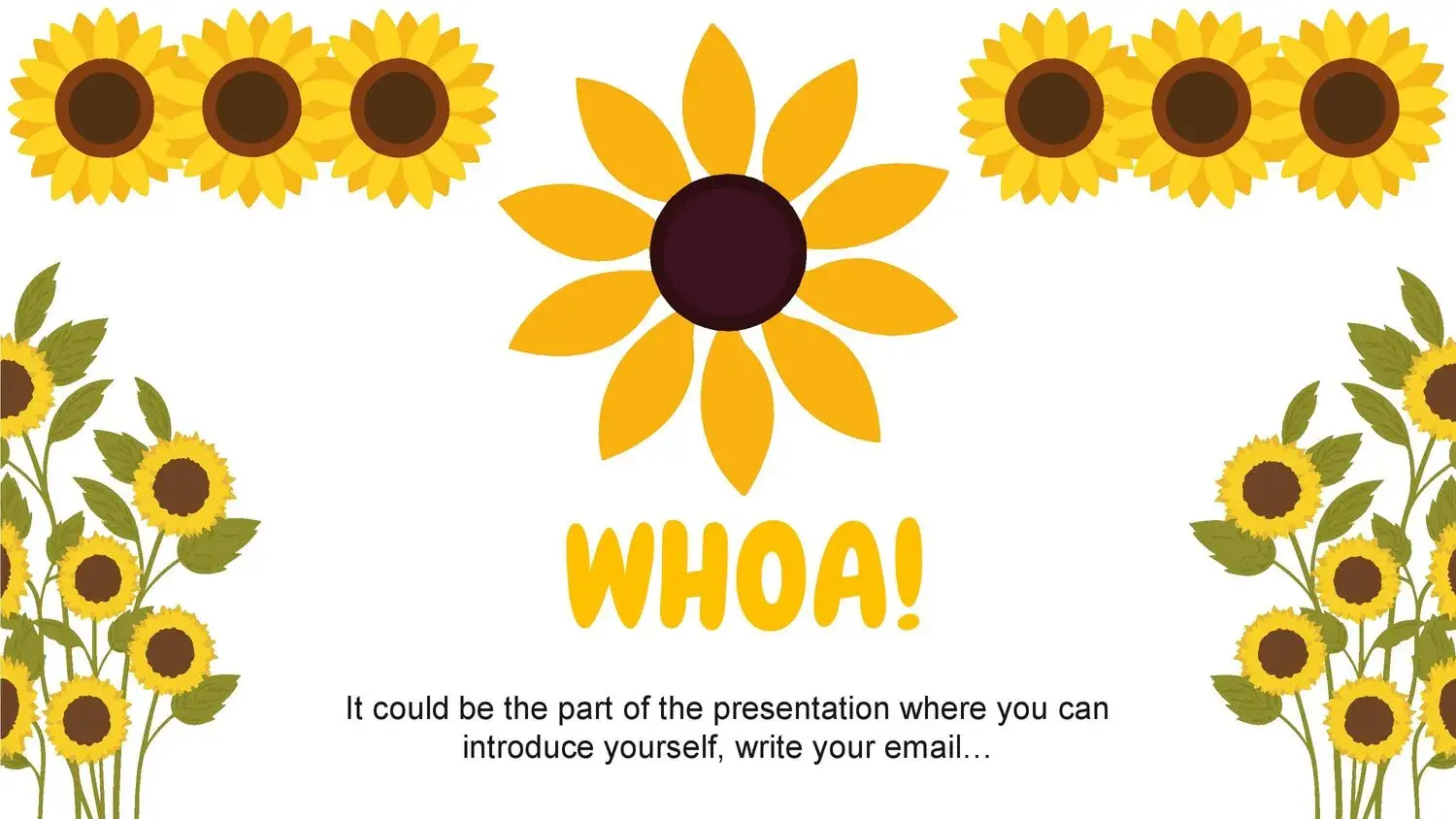 Plantilla PowerPoint de Girasoles