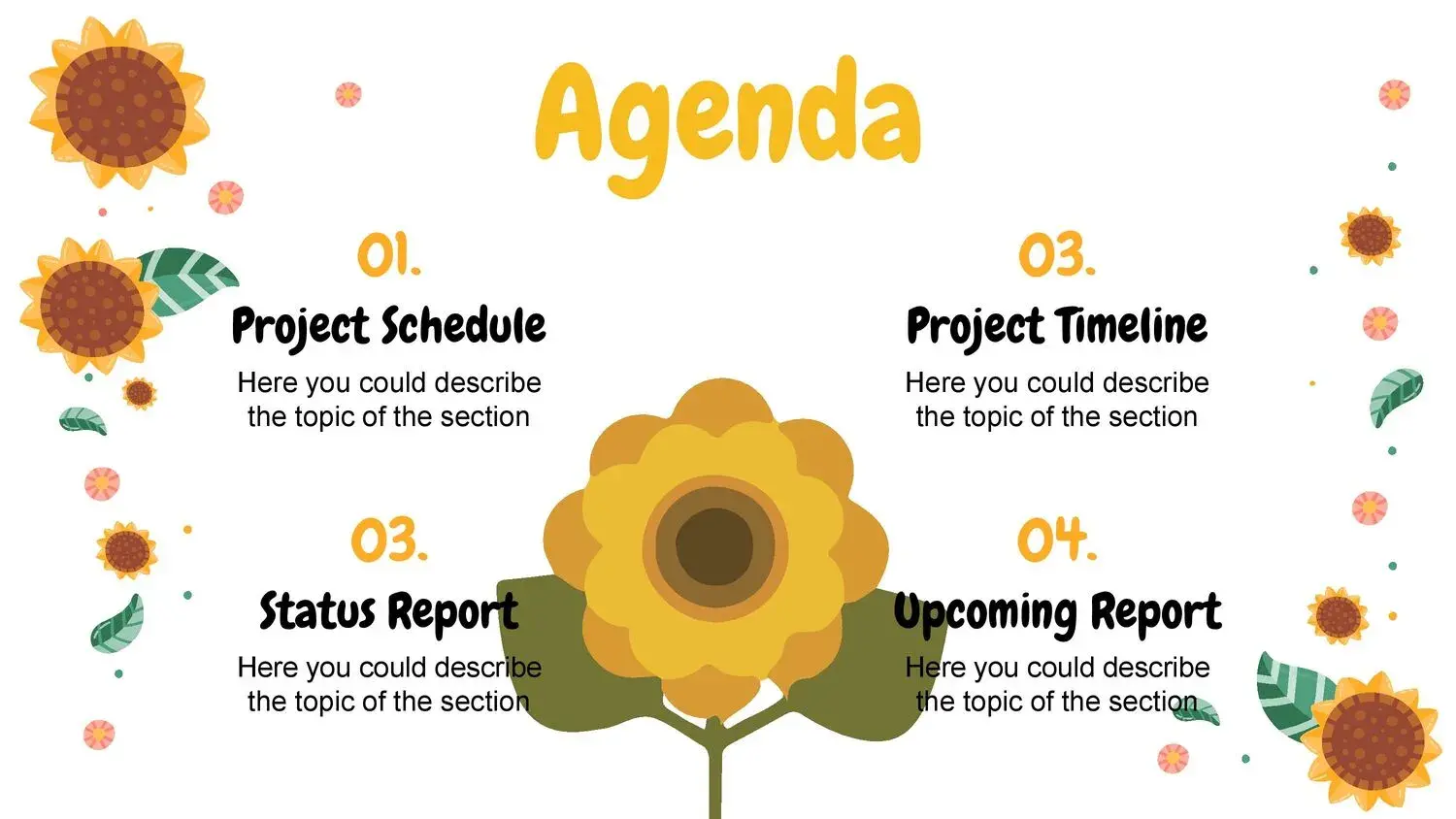 Plantilla PowerPoint de Girasoles