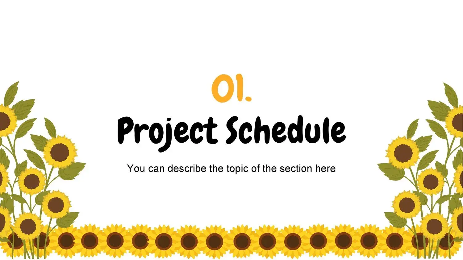 Plantilla PowerPoint de Girasoles