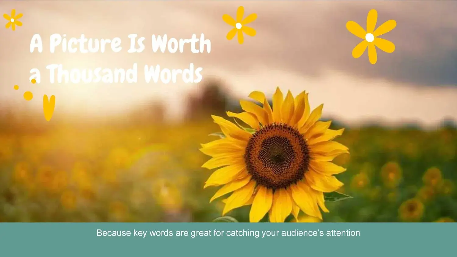 Plantilla PowerPoint de Girasoles