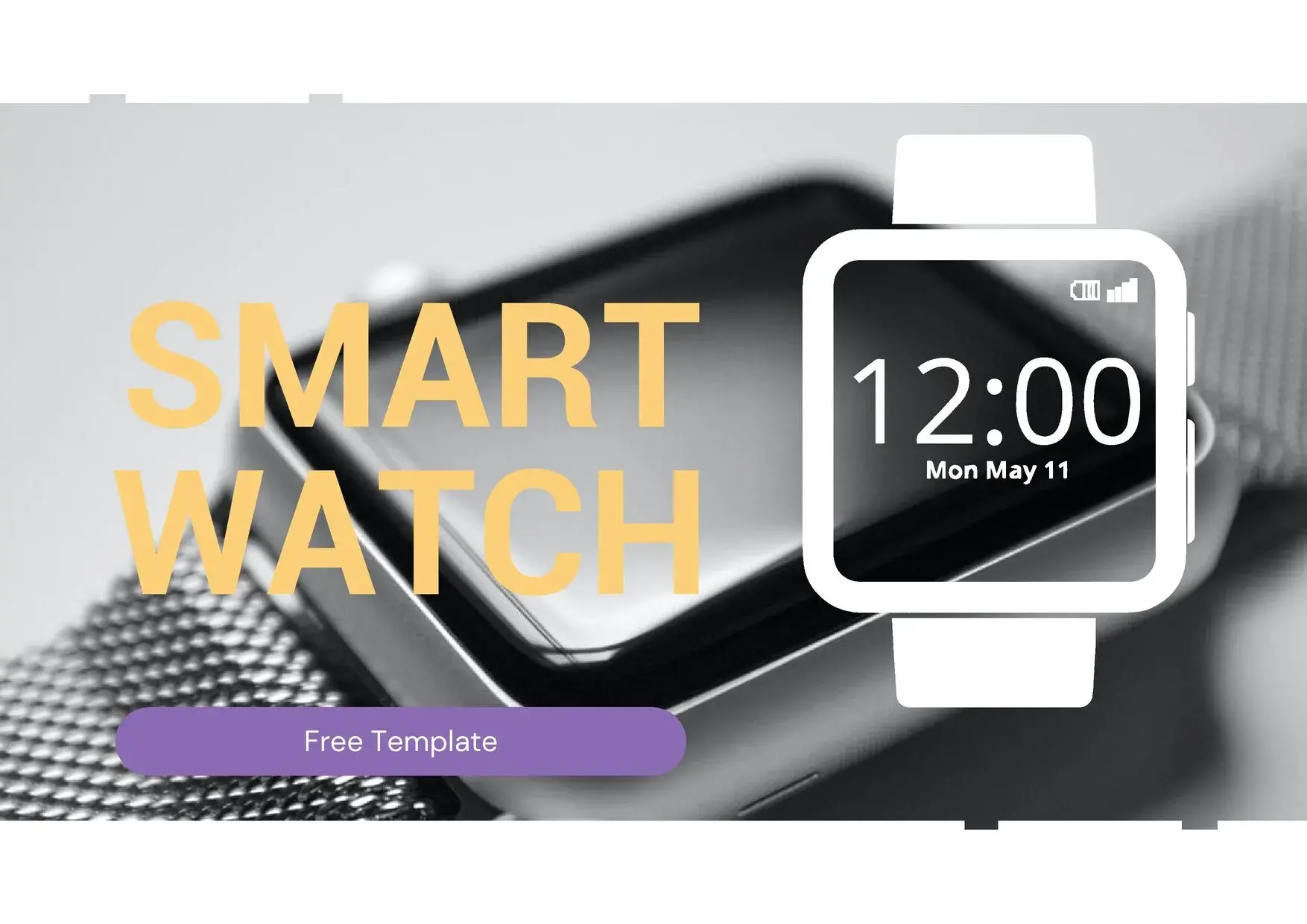 Plantilla PowerPoint de Reloj Inteligente