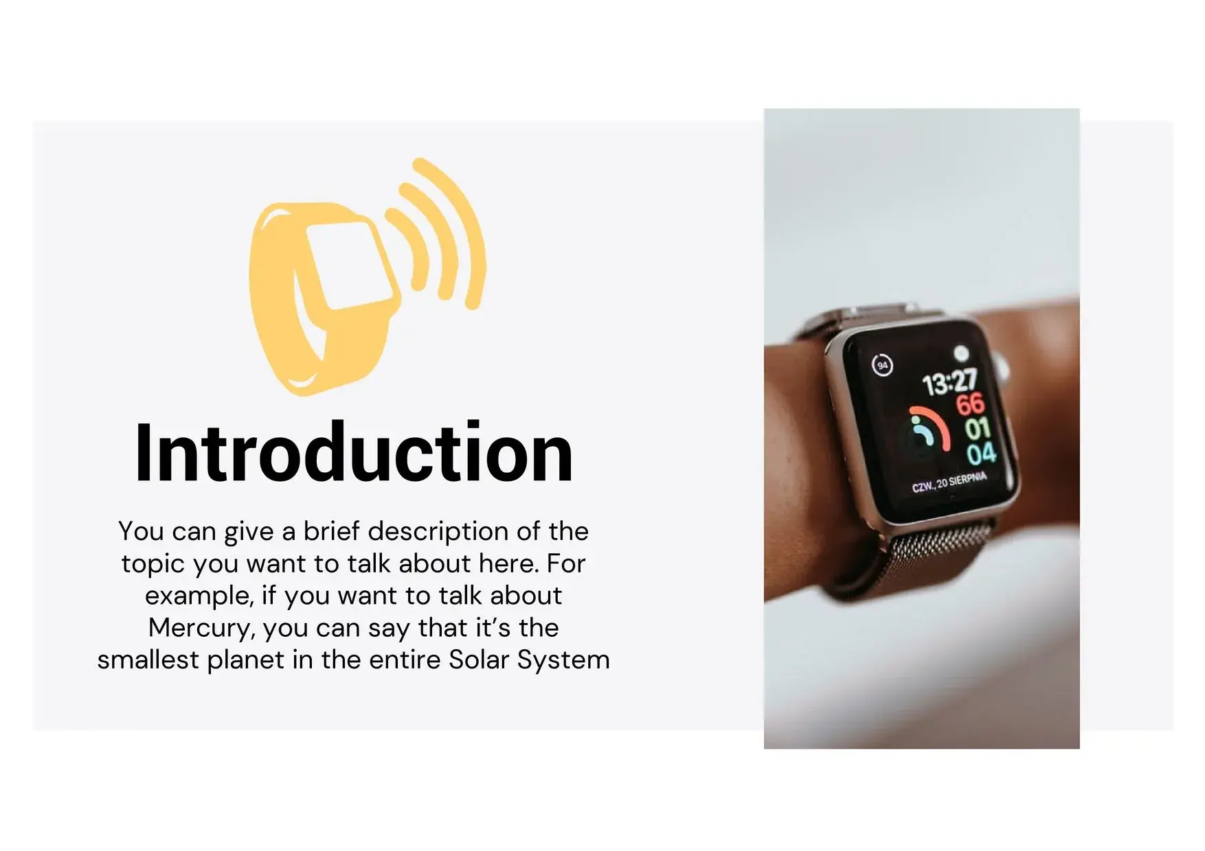 Plantilla PowerPoint de Reloj Inteligente