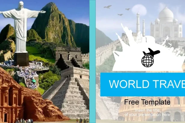 Plantilla PowerPoint de viaje por el Mundo