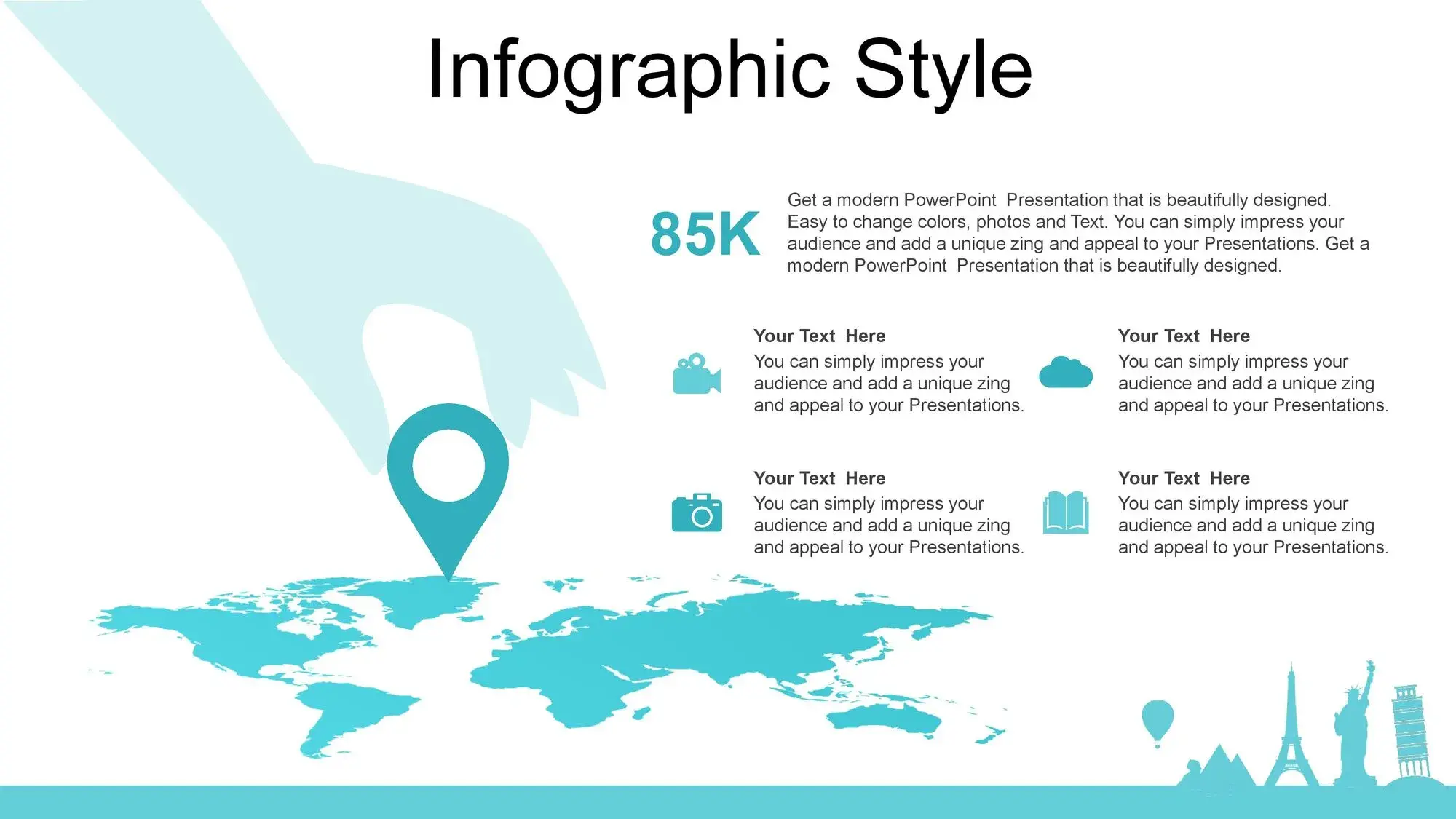 Plantilla PowerPoint de viaje por el Mundo