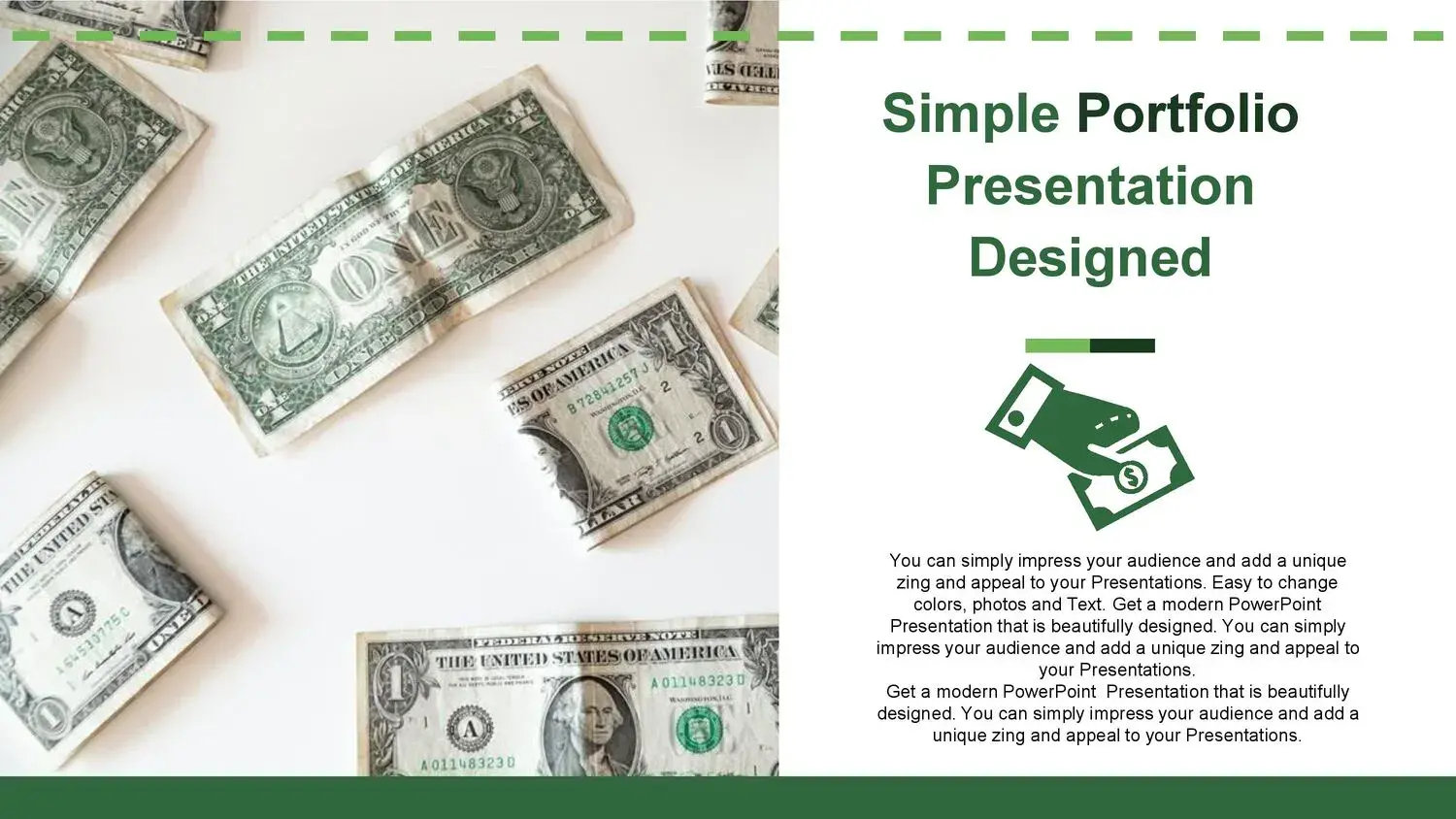 Plantilla PowerPoint Estilo Dólares