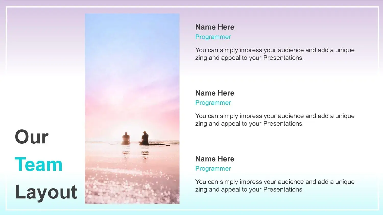 Plantilla PowerPoint con Bordes Degradados