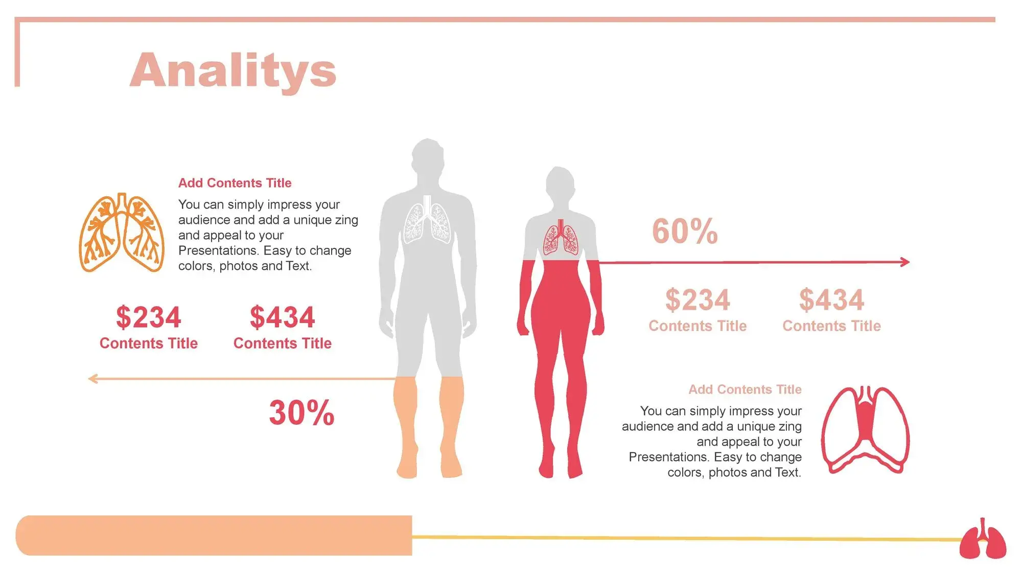 Plantilla PowerPoint de los Pulmones